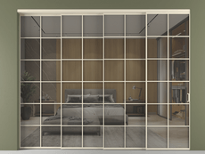 Перегородка Формато внутри проёма 4 створки с синхронным механизмом