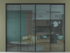 Перегородка Formato внутри проёма 4 створки