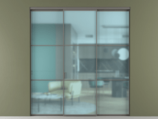 Перегородка Formato внутри проёма 3 створки