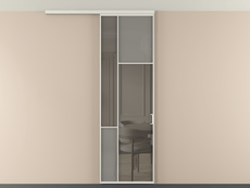 Перегородка Мозаик вдоль стены на потолок 1 створка