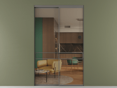 Перегородка Formato внутри проёма 2 створки