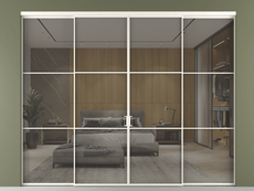 Перегородка Formato внутри проёма 4 створки