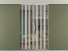 Перегородка Формато внутри проёма скрытое крепление в потолок 2 створки