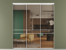 Перегородка Формато внутри проёма 3 створки