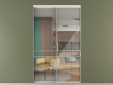 Перегородка Формато внутри проёма 2 створки