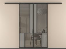 Перегородка Mosaic вдоль стены 2 створки