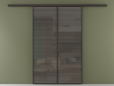 Перегородка Формато вдоль стены 2 створки