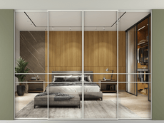 Перегородка Формато внутри проёма скрытое крепление в потолок 4 створки