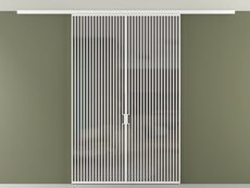 Перегородка Формато вдоль стены на потолок 2 створки