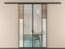 Перегородка Mosaic вдоль стены 2 створки