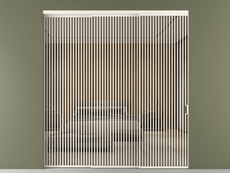 Перегородка Формато внутри проёма 3 створки с синхронным механизмом