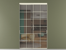 Перегородка Формато внутри проёма 2 створки