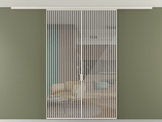 Перегородка Формато вдоль стены на потолок 2 створки