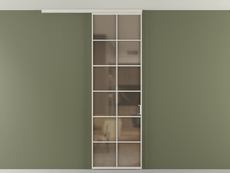 Перегородка Формато вдоль стены на потолок 1 створка