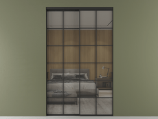 Перегородка Formato внутри проёма 2 створки