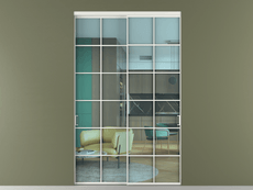 Перегородка Formato внутри проёма 2 створки