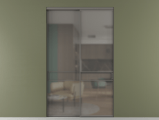 Перегородка Формато внутри проёма 2 створки