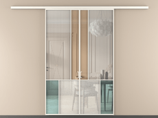 Перегородка Мозаик вдоль стены 2 створки