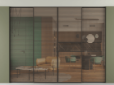 Перегородка Формато внутри проёма скрытое крепление в потолок 4 створки