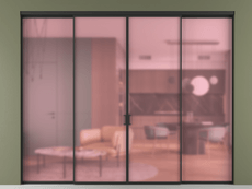 Перегородка Formato внутри проёма 4 створки