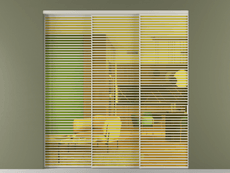 Перегородка Formato внутри проёма 3 створки с синхронным механизмом