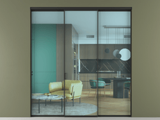 Перегородка Formato внутри проёма 3 створки