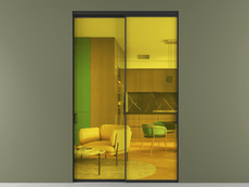 Перегородка Formato внутри проёма 2 створки