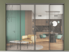 Перегородка Формато внутри проёма 4 створки