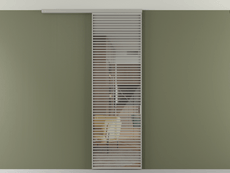 Перегородка Формато вдоль стены на потолок 1 створка