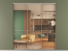 Перегородка Формато внутри проёма 3 створки