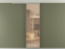 Перегородка Формато вдоль стены на потолок 1 створка