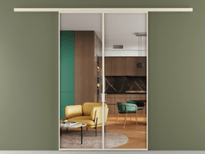 Перегородка Формато вдоль стены 2 створки