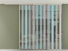 Перегородка Формато вдоль стены на потолок 3 створки с синхронным механизмом