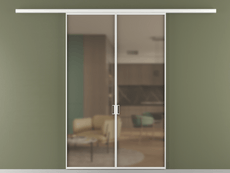 Перегородка Формато вдоль стены 2 створки