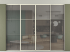 Перегородка Formato внутри проёма скрытое крепление в потолок 4 створки