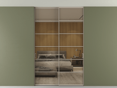 Перегородка Формато внутри проёма скрытое крепление в потолок 2 створки