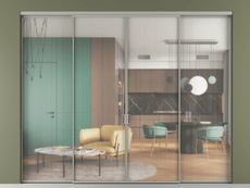 Перегородка Формато внутри проёма 4 створки