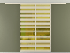 Перегородка Formato вдоль стены на потолок двустворчатая