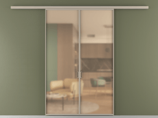 Перегородка Формато вдоль стены 2 створки