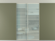 Перегородка Formato внутри проёма скрытое крепление в потолок 2 створки