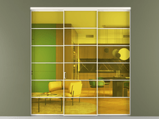 Перегородка Формато внутри проёма 3 створки