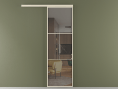 Перегородка Формато вдоль стены 1 створка