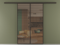 Перегородка Formato вдоль стены 2 створки