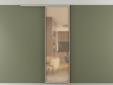 Перегородка Формато вдоль стены на потолок 1 створка