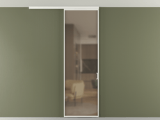 Перегородка Формато вдоль стены на потолок 1 створка