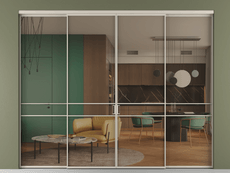 Перегородка Формато внутри проёма 4 створки