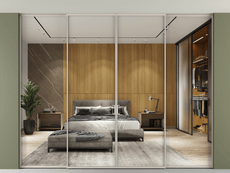 Перегородка Formato внутри проёма скрытое крепление в потолок 4 створки