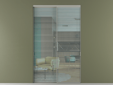 Перегородка Формато внутри проёма 2 створки