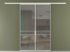 Перегородка Формато вдоль стены 2 створки