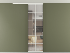 Перегородка Формато вдоль стены на потолок 1 створка